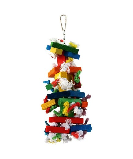 Knots `n Block Parrot Toy - Medium